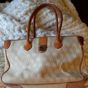 Dooney & Bourke Cream and Tan Tote Bag